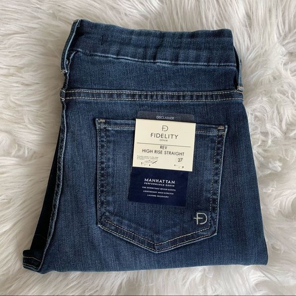 Fidelity Denim - FIDELITY Rev High Rise Straight Split leg Hem